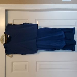Helmut Lang Cobalt Blue Slit Dress